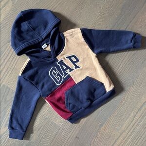 NWOT babyGap Colorblock Logo Hoodie | 3T